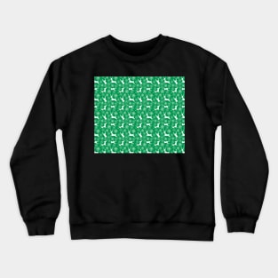 Reindeer Silhouettes and Snowflakes Crewneck Sweatshirt